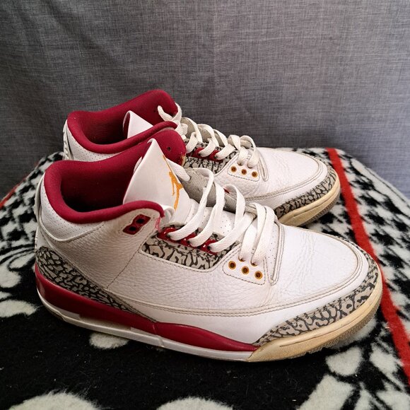 %Size 8 Men Jordan Air Jordan 3 Retro Cardinal Red Mid Top / AJ 1 main image 13